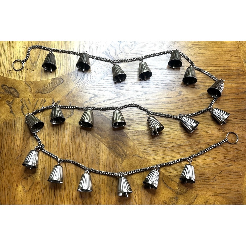 Hearth & Hand Magnolia Mini Heavy Metal Bell Garland Brass Finish 6 Feet